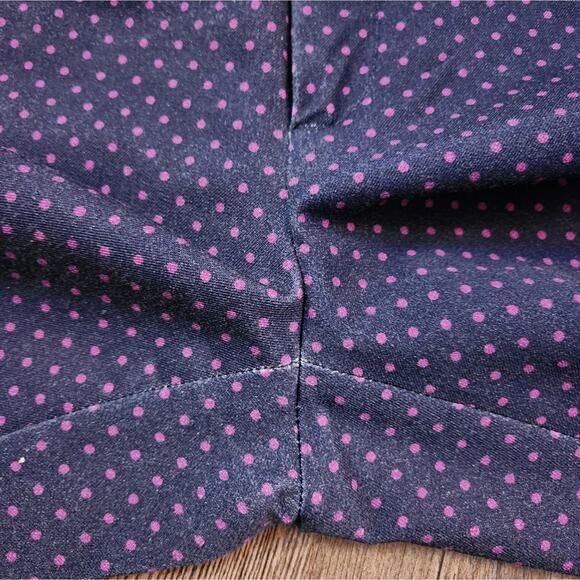 Banana Republic Sloan Fit Dot Slim Ankle Pant Navy Purple Size 6 - Picture 10 of 10